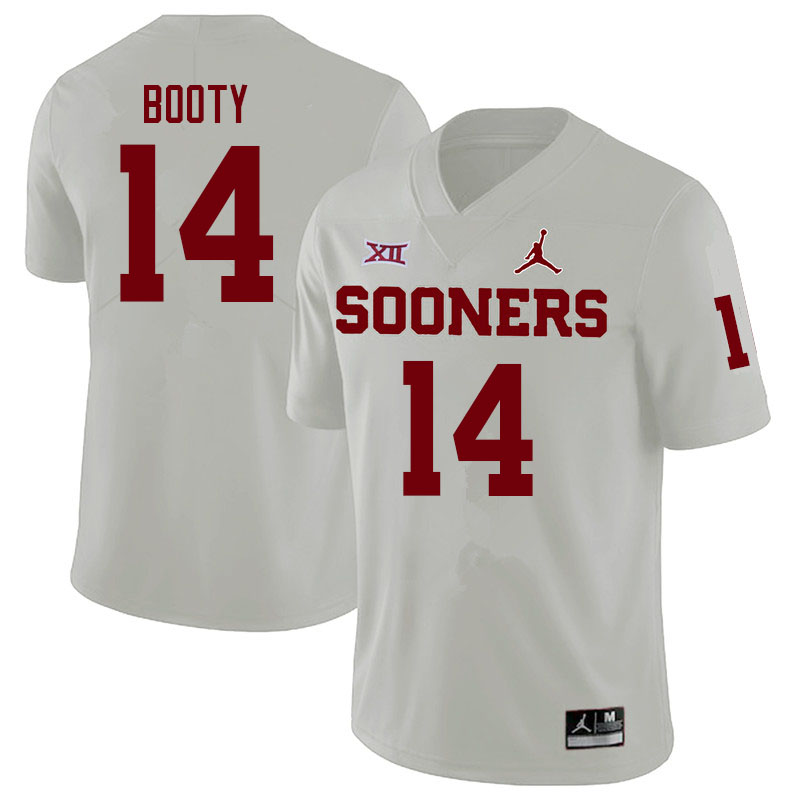 Oklahoma Sooners #14 General Booty College Football Jerseys Sale-White